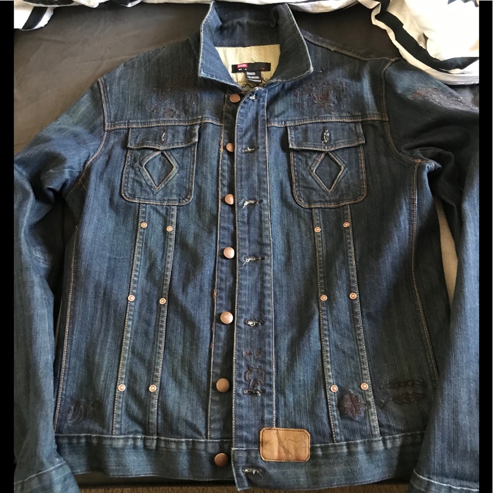 DIESEL Mens Denim Jacket sz xl it's like large